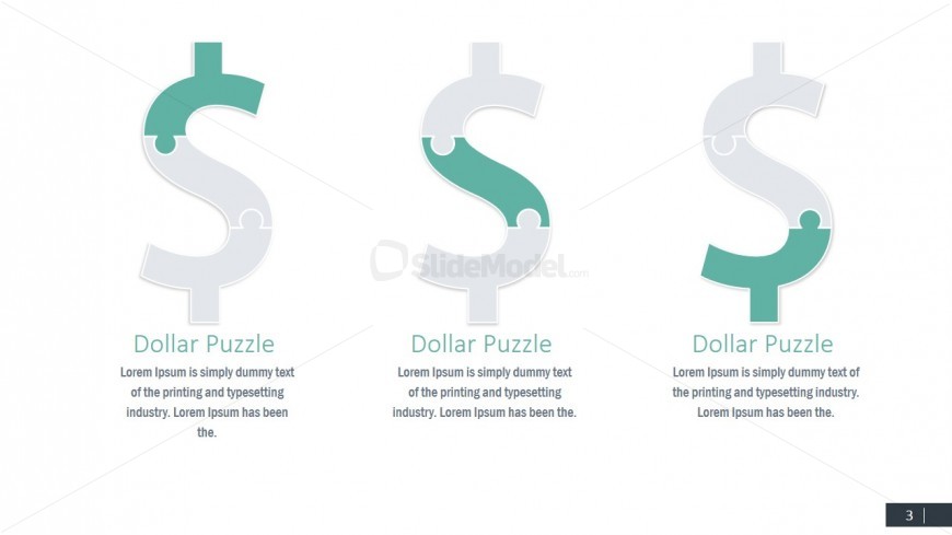 Puzzle Clipart of Money PPT Design