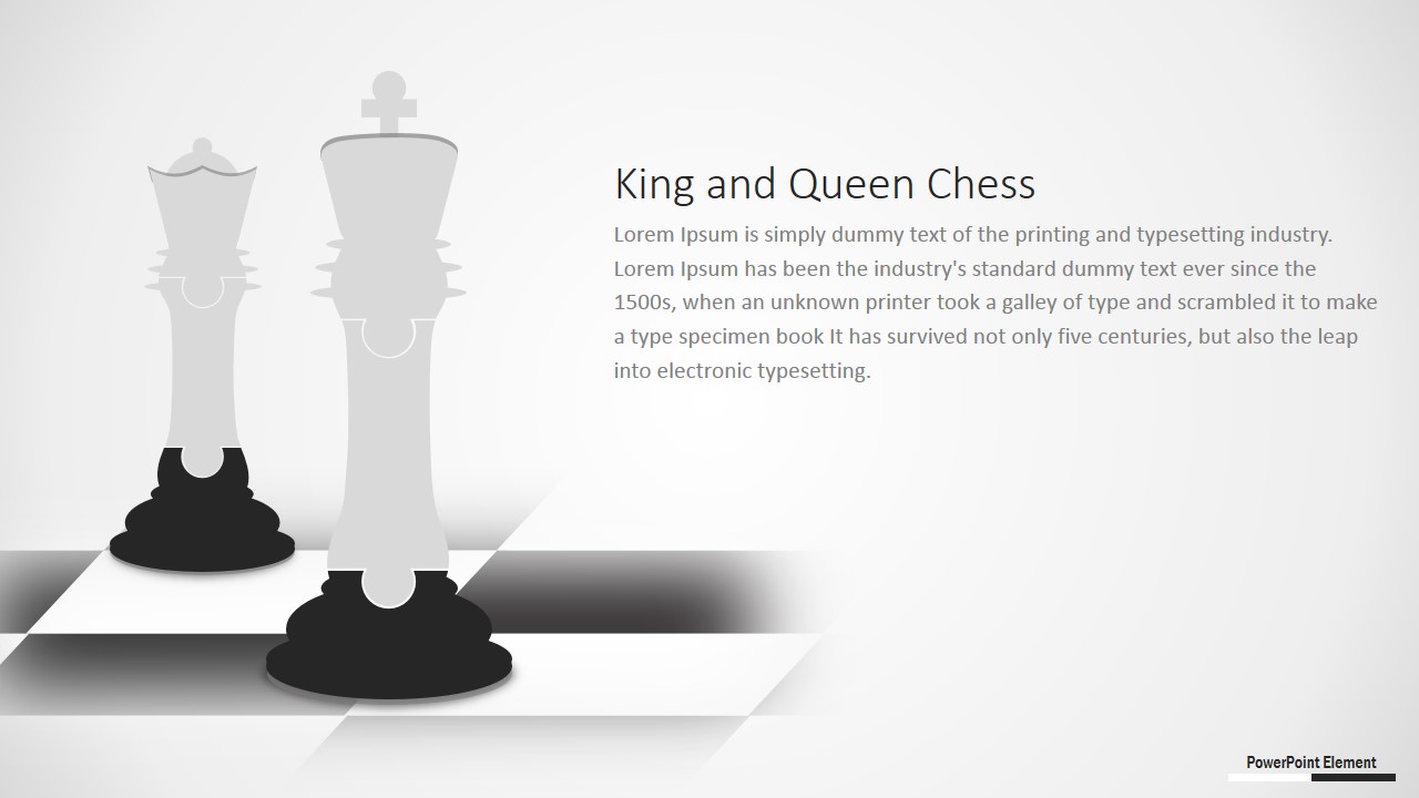 PowerPoint Clipart Puzzle Chess King and Queen