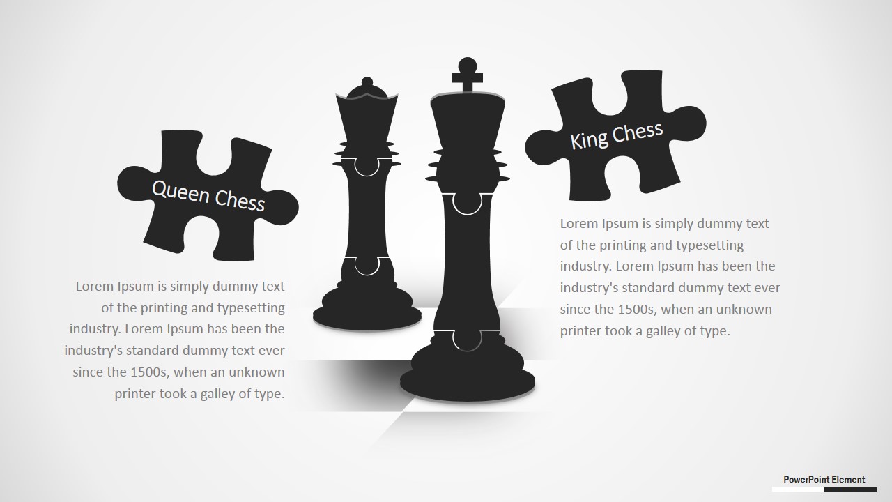 PowerPoint Template Chess Jigsaw Design