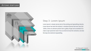 PowerPoint Stairs Diagram 3D Arrows