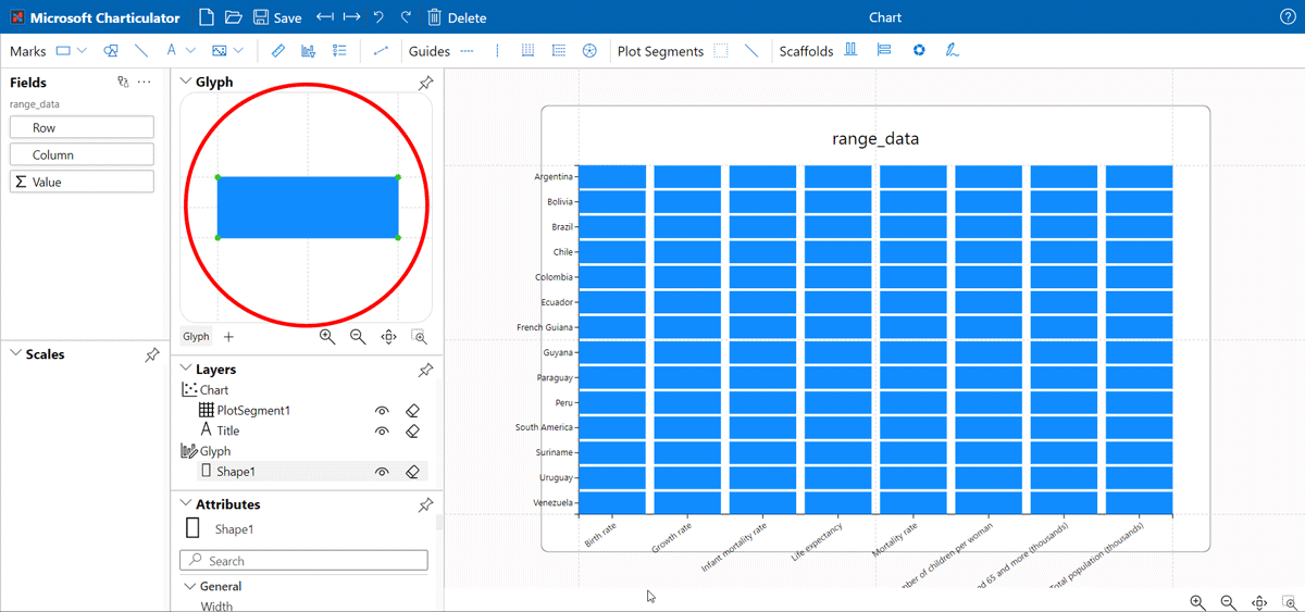 Charticulator create glyph for heatmap