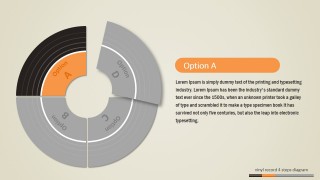 PowerPoint Diagram Featuring 4 Steps Vinyl Record