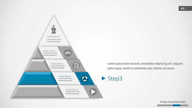 Pyramid PowerPoint Template Four Segments