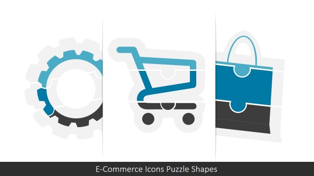E-Commerce Icons Puzzle PowerPoint Shapes