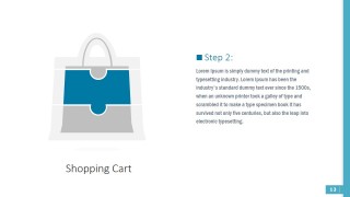 PPT Template Retail Shopping Bag Puzzle