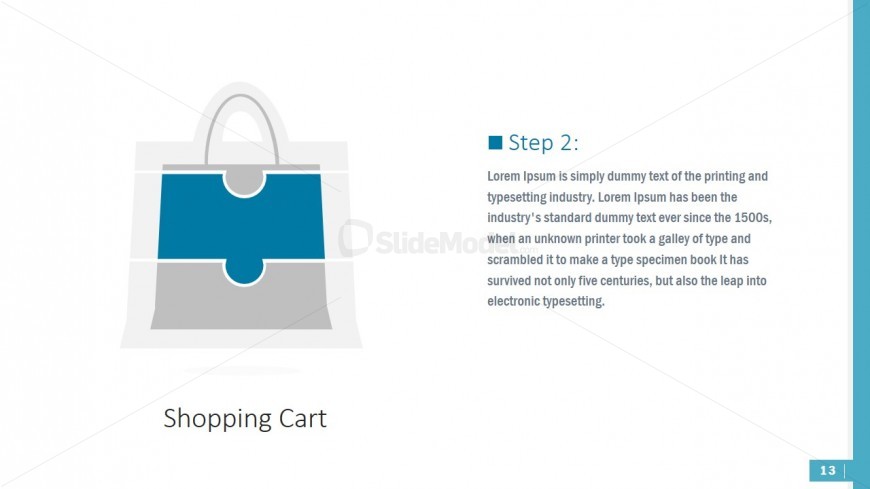 PPT Template Retail Shopping Bag Puzzle