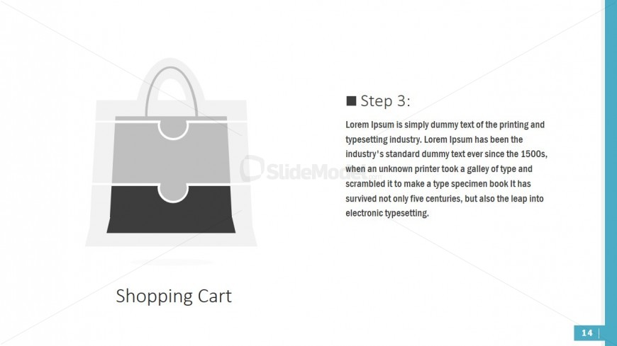 PPT Diagram Puzzle Shapes Shopping Bag