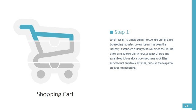 Segmented PPT Shapes Shopping Cart