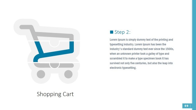 PPT Template Shopping Cart Shapes
