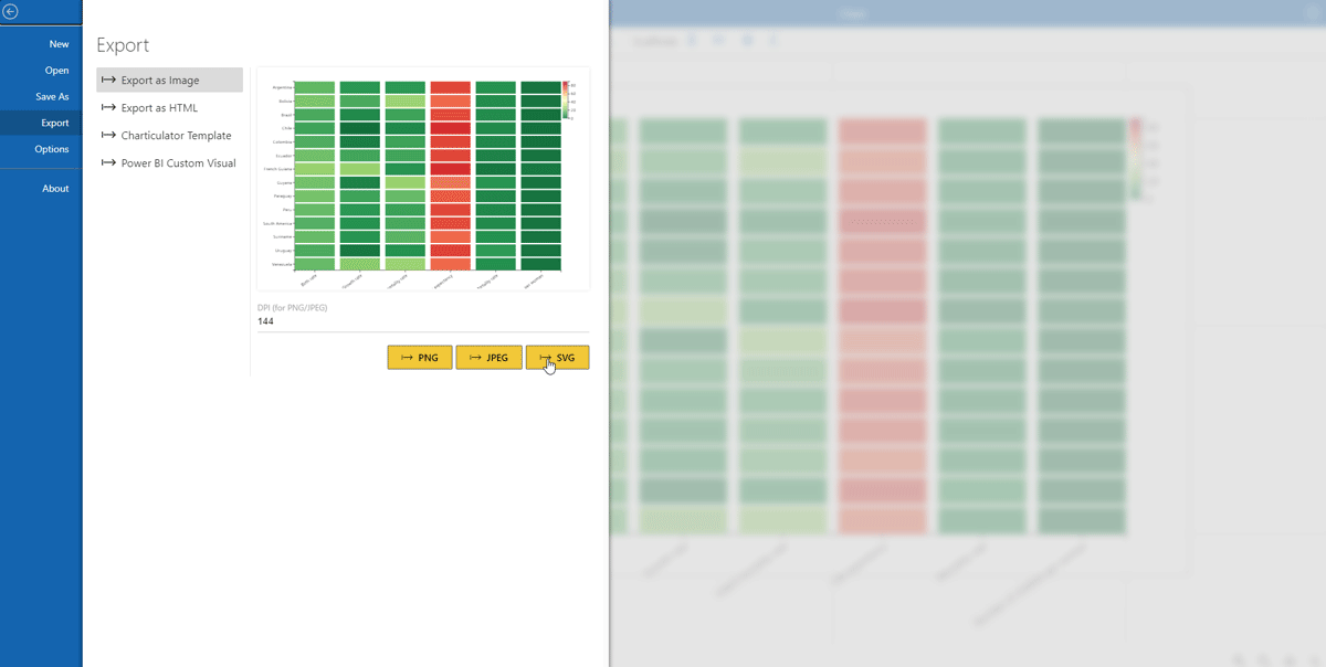 Charticulator export in SVG