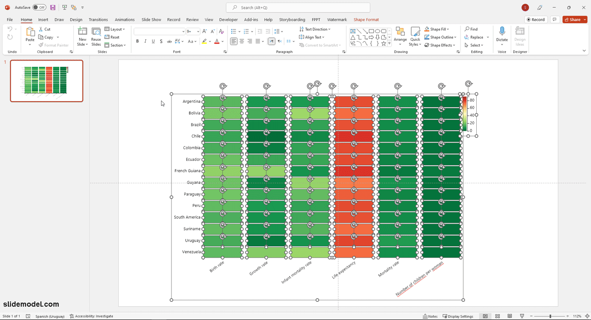 import Charticulator heatmap into PowerPoint