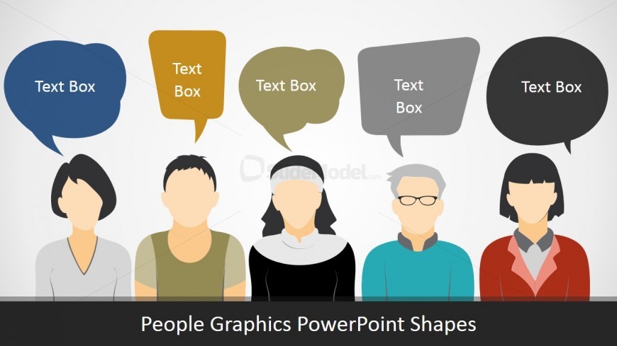 PowerPoint Shapes of People Silhouettes