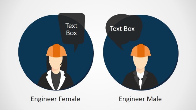 Business Man and Woman People Silhouettes for PowerPoint