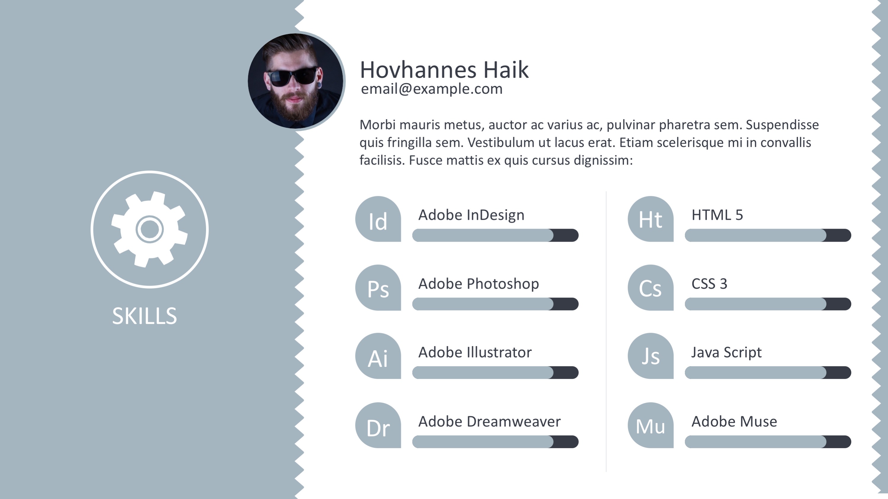  Professional Curriculum Vitae PowerPoint Template SlideModel