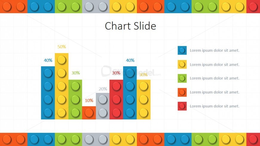 PPT Lego Theme Column Chart