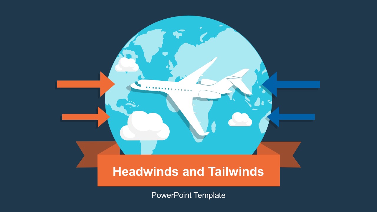 Headwinds Tailwinds With The World Graphics For PowerPoint
