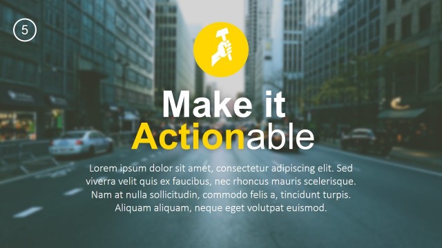 Make it Actionable Heading PowerPoint Template