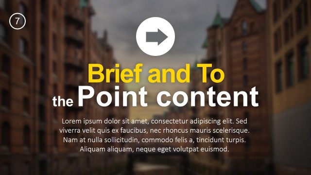 Brief and To the Point Content PowerPoint Template