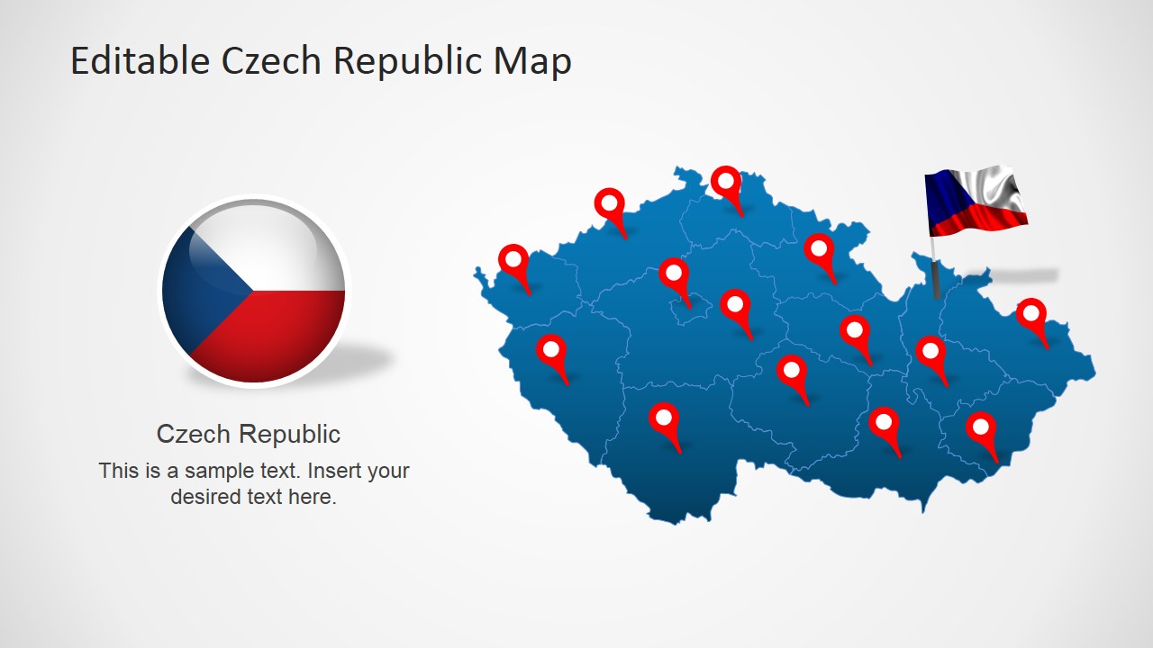 PPT Map of Czech Republic 