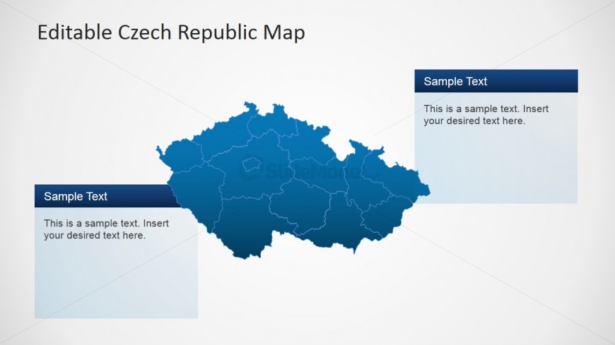 PPT Map of Czech Republic Editable