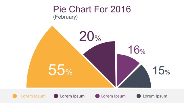 Flat PowerPoint Pie Chart For Business Presentations