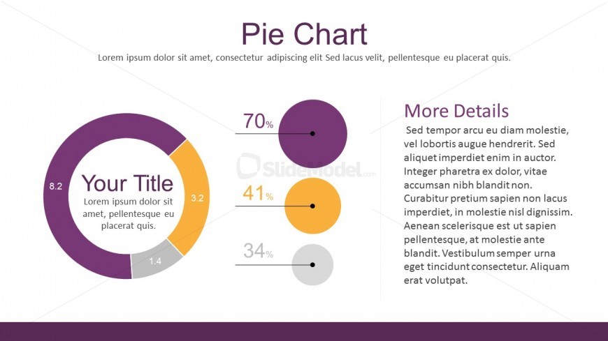 Flat Infographic PowerPoint Template With Pie Chart Design