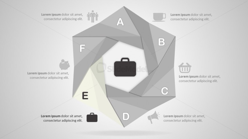 Editable PowerPoint Origami Shapes 