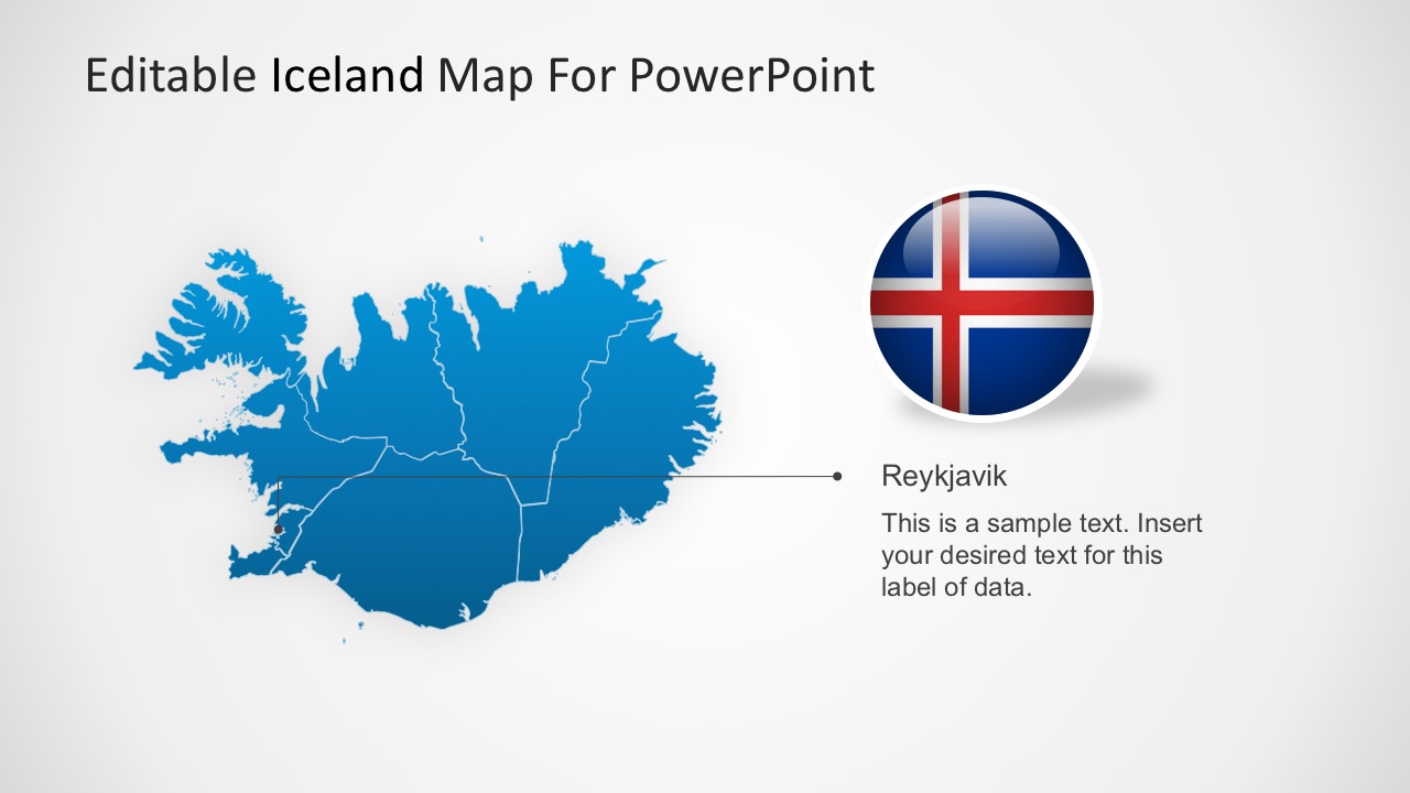 Iceland Outline Map For PowerPoint Presentation