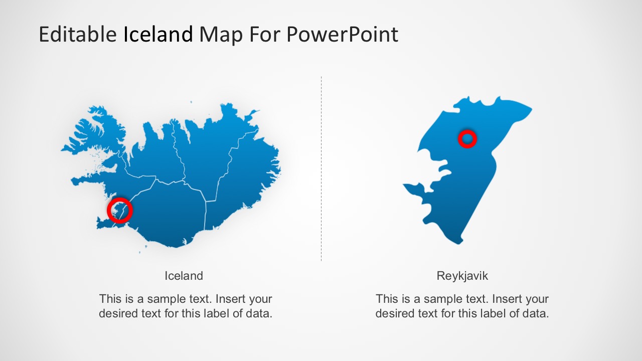 Download Editable Iceland Country Map