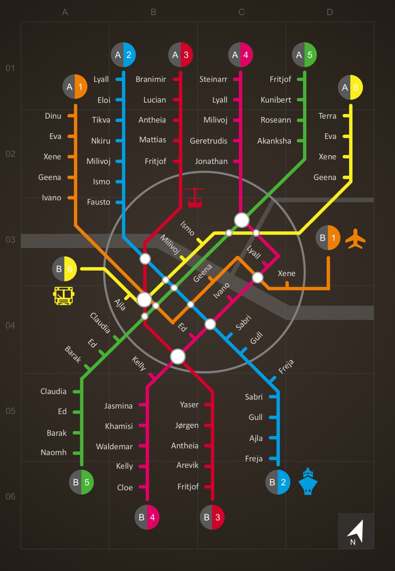 Subway Metro Map Cool Design Style PowerPoint