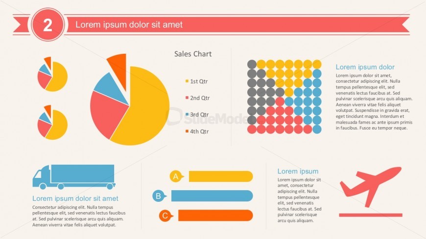 Annual Pie Percentage Chart PowerPoint Infographics