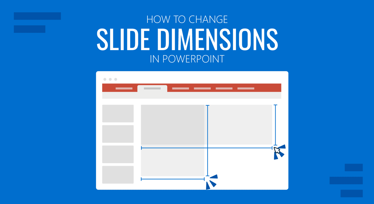 Cover for how to change slide dimensions in PowerPoint - change slide size in PPT presentations