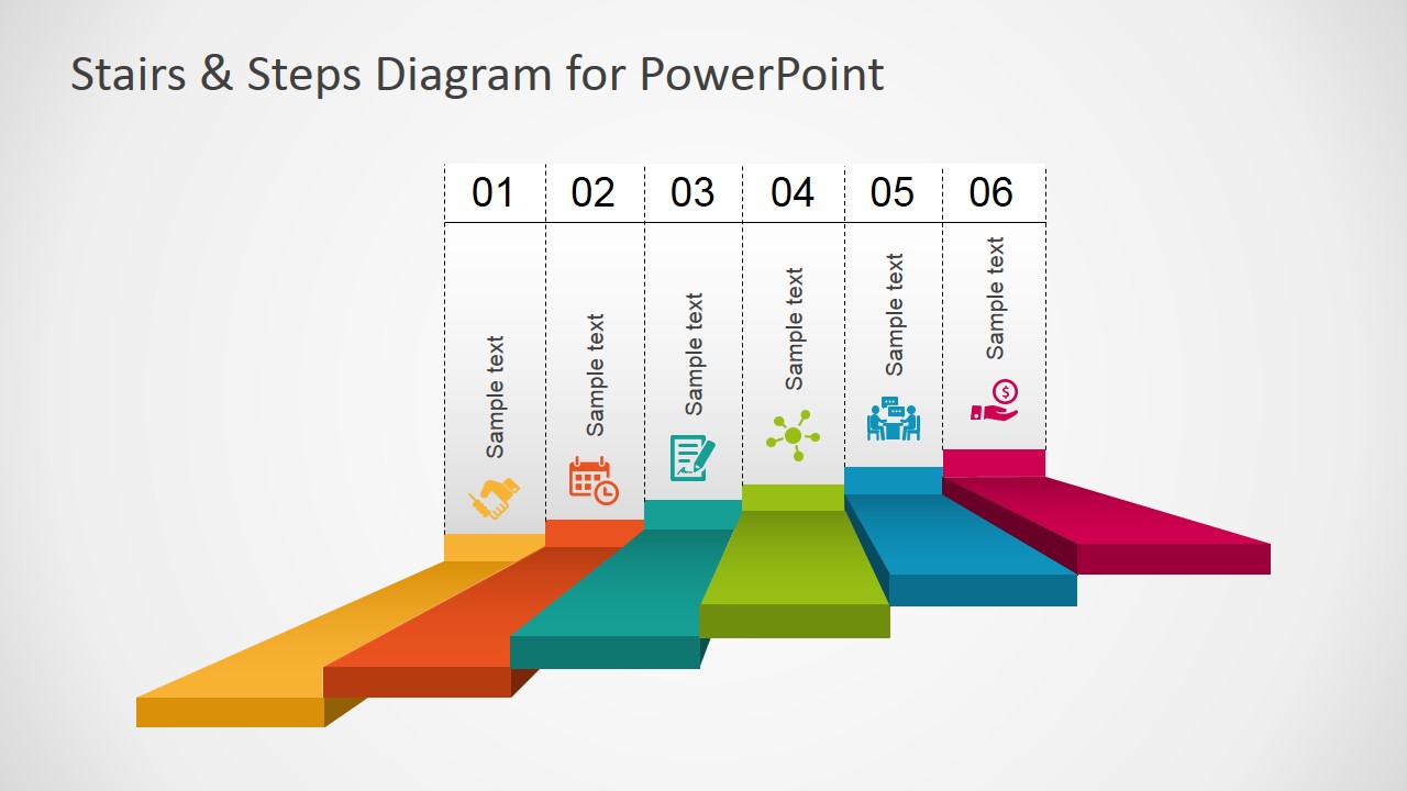 Stairs And Steps Diagram For Powerpoint Slidemodel 0453