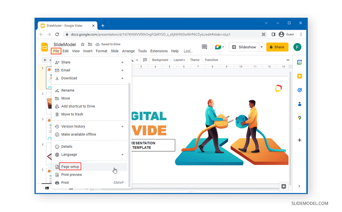 change imagesize and position google slides