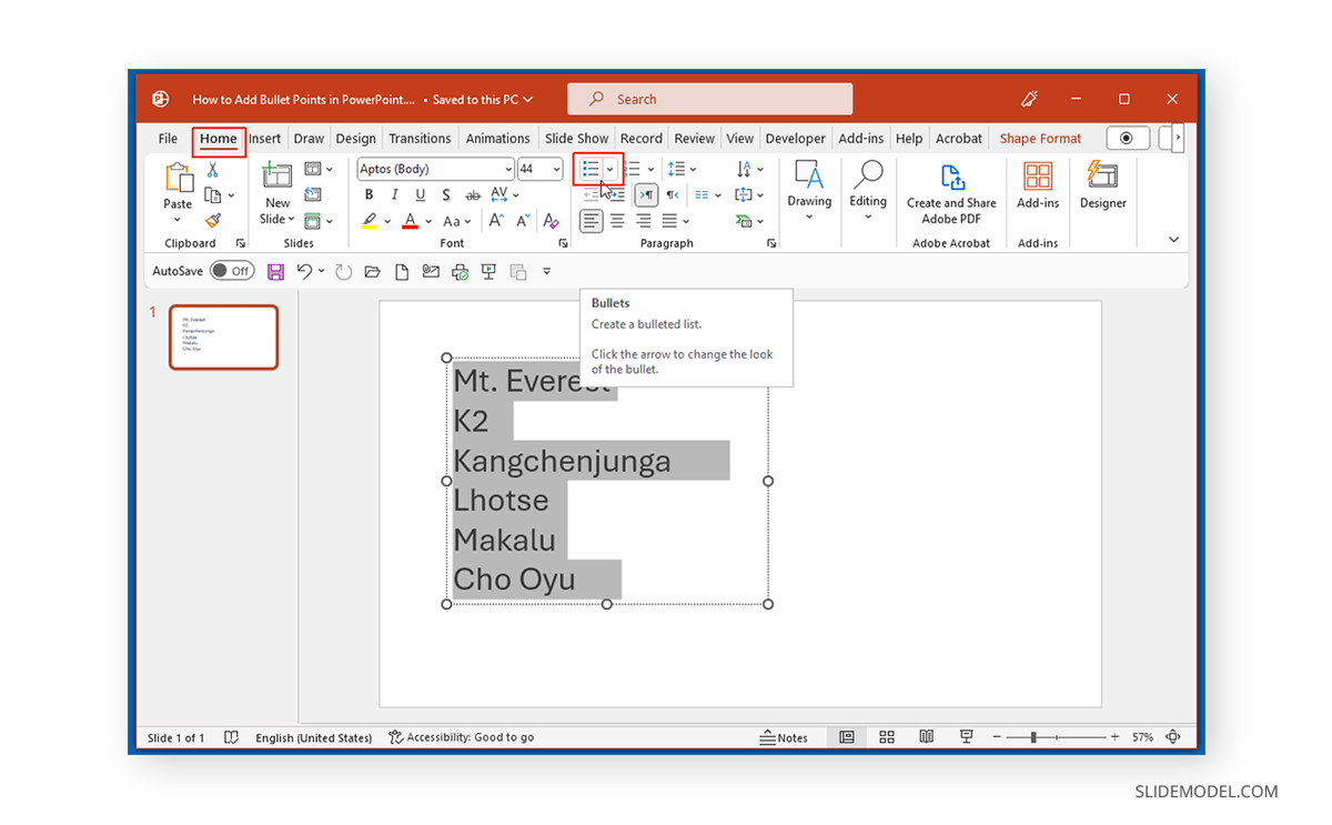 How To Add Bullet Points In PowerPoint