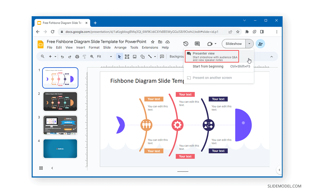 Locating Presenter View in Google Slides