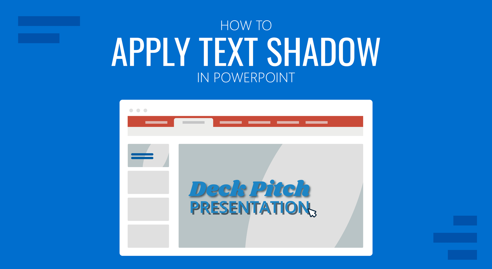 Cover for how to apply text shadow in PowerPoint