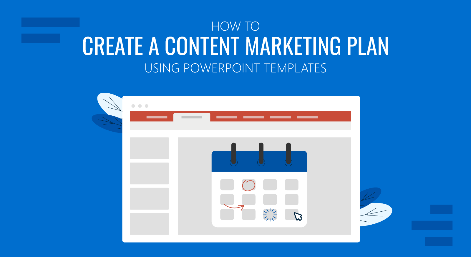 Cover for how to create a content marketing plan using PowerPoint templates