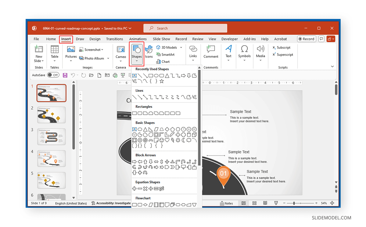 Locating Shapes in PowerPoint