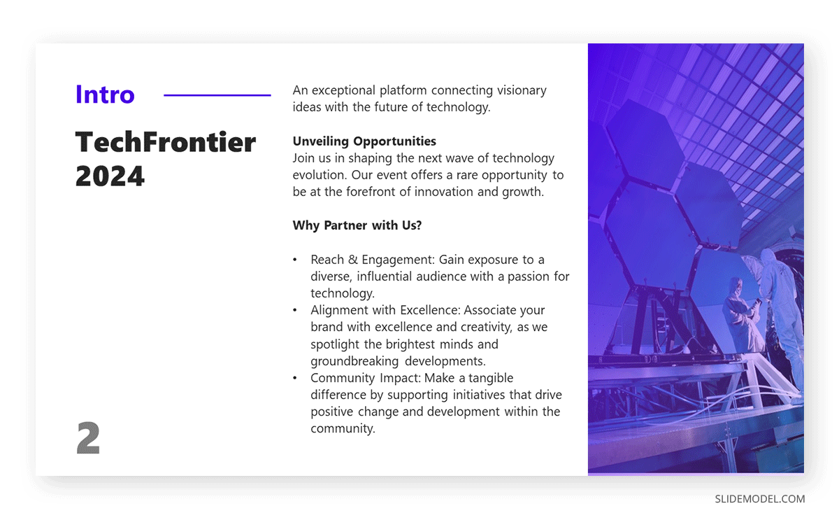 Intro slide for a Sponsorship Deck
