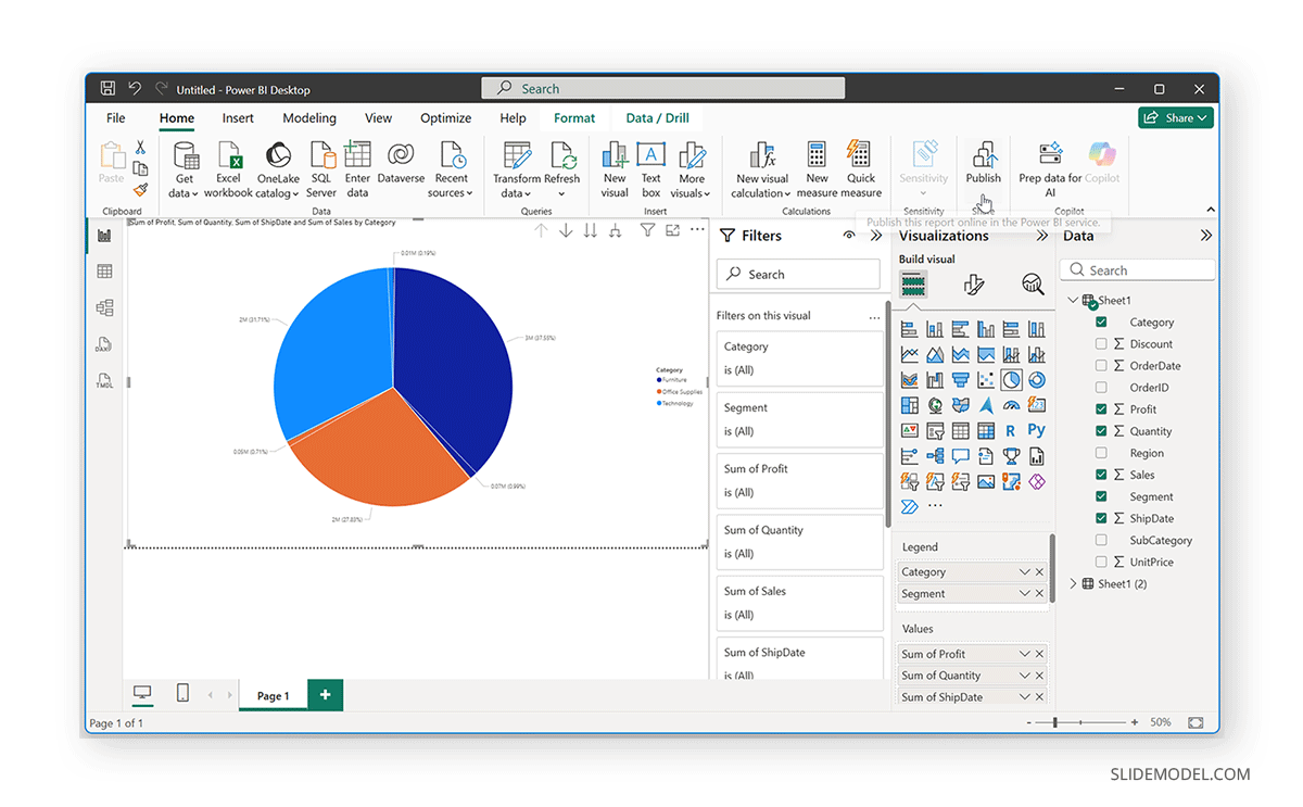 Publishing a Power BI report in Windows