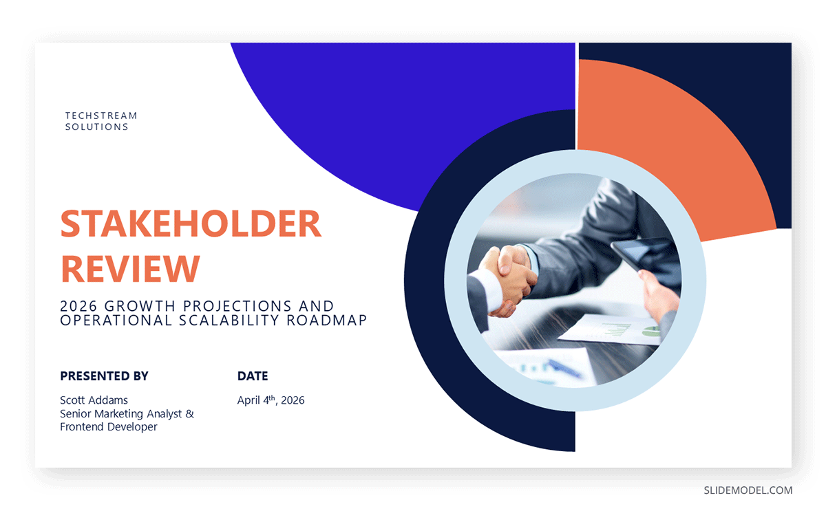 Title slide stakeholder presentation PPT