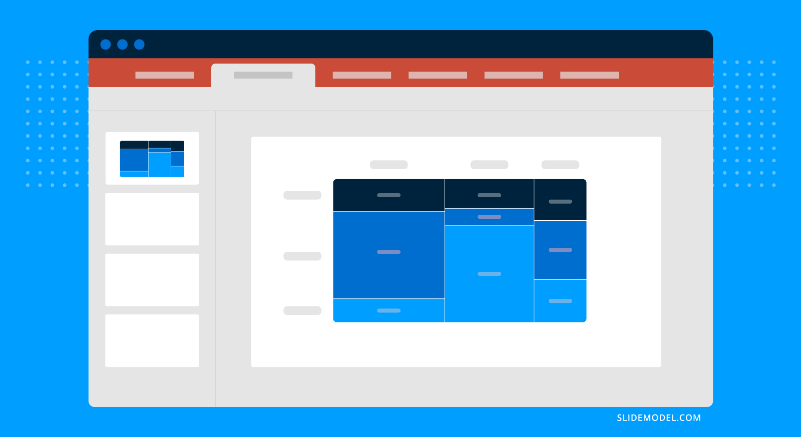 Sample Mekko Chart layout slide