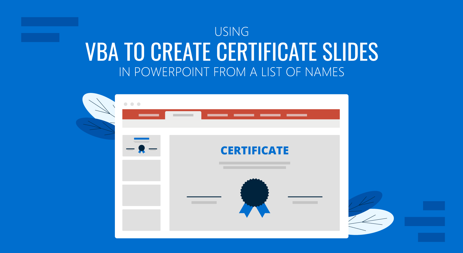 Using VBA to Create Certificate Slides in PowerPoint from a List of Names