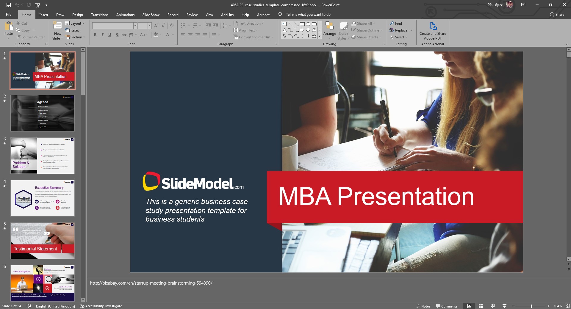 selecting the slide to hide in PowerPoint