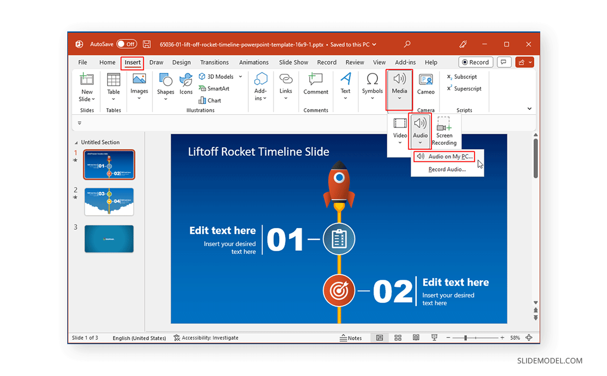 How to add audio to PowerPoint