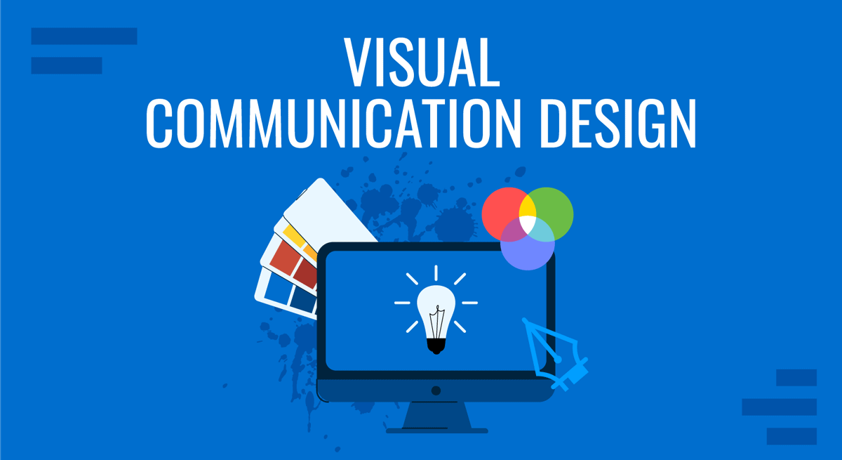 Cover for visual communication design article by SlideModel