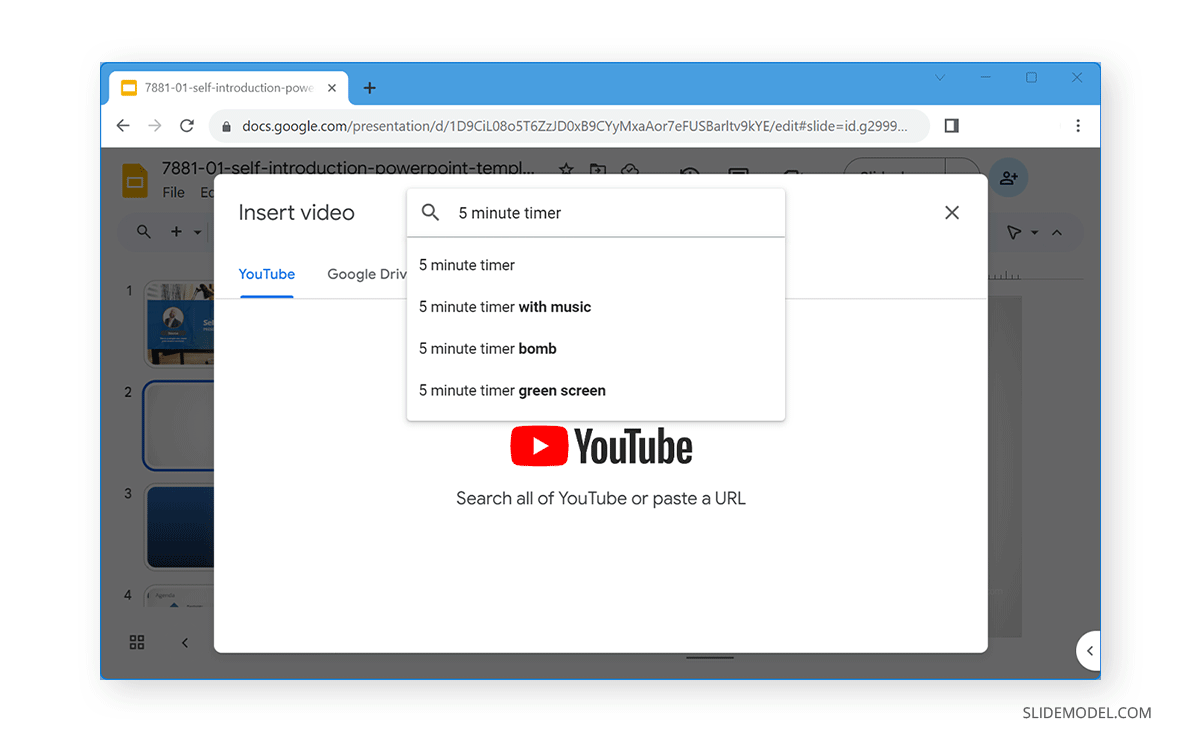 Searching for timer video YouTube