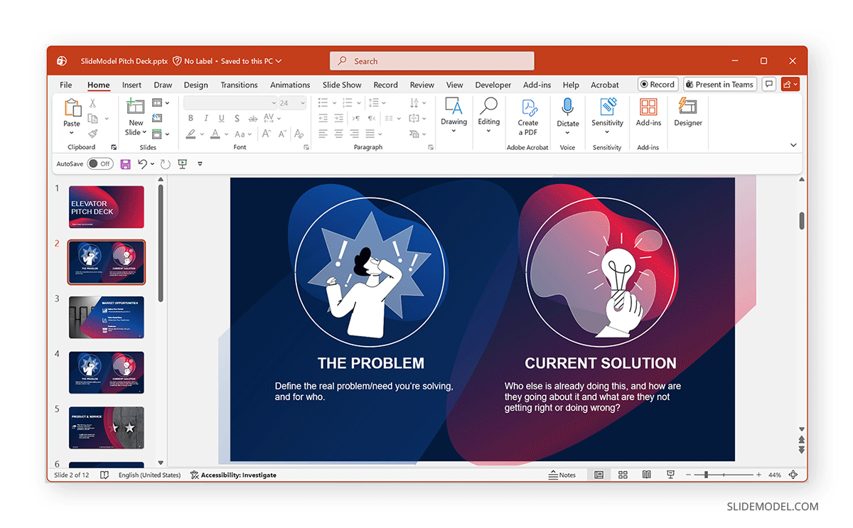 Editing a Canva presentation in PowerPoint