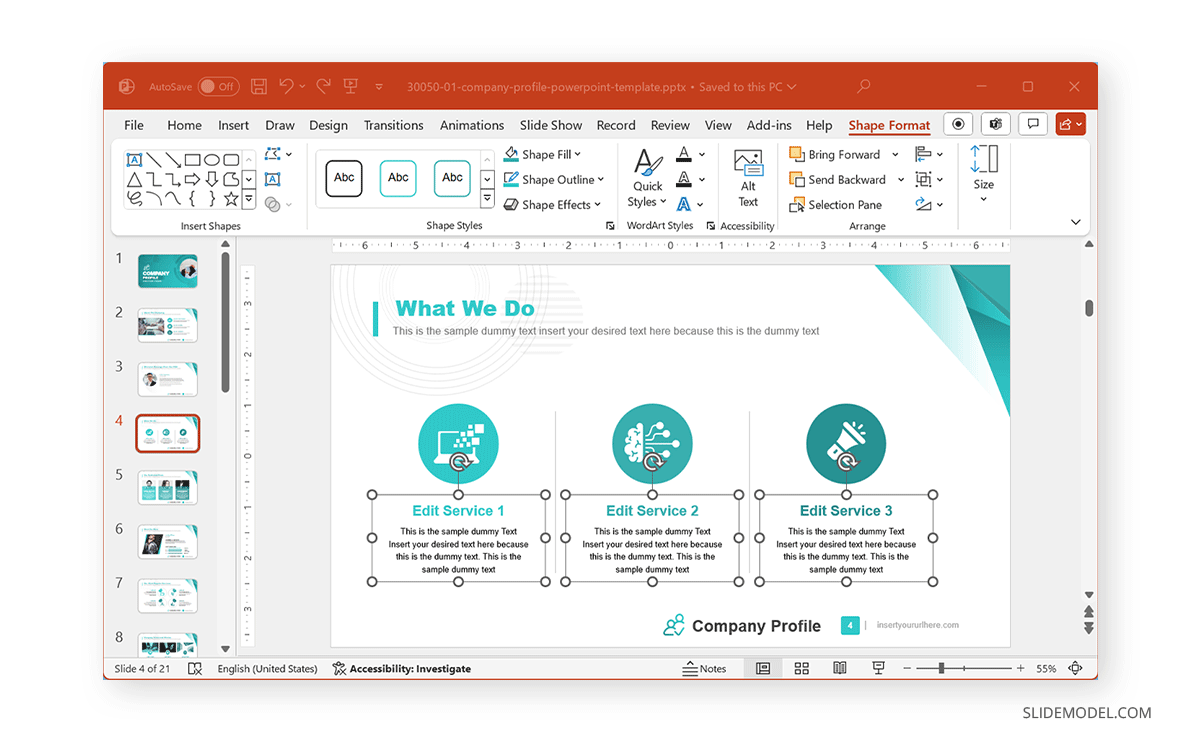 Multi text box alignment in PowerPoint